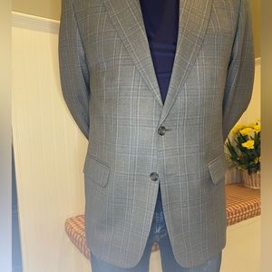 Plaid Tailored Suit Jacket